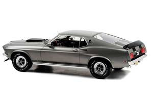 FORD MUSTANG BOSS 429 JOHN WICK 1969 GREY METALLIC/ BLACK — фото 2