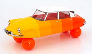 CITROEN DS 19 SUR BALLONS 1959 ORANGE YELLOW CREME