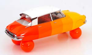 CITROEN DS 19 SUR BALLONS 1959 ORANGE YELLOW CREME — фото 2