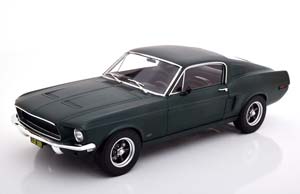 FORD MUSTANG FASTBACK COUPE 1968 MATT-GREENMETALLIC / ФОРД МУСТАНГ ФАСТБЭК КУПЕ МАТОВЫЙ ЗЕЛЕНЫЙ МЕТАЛЛИК