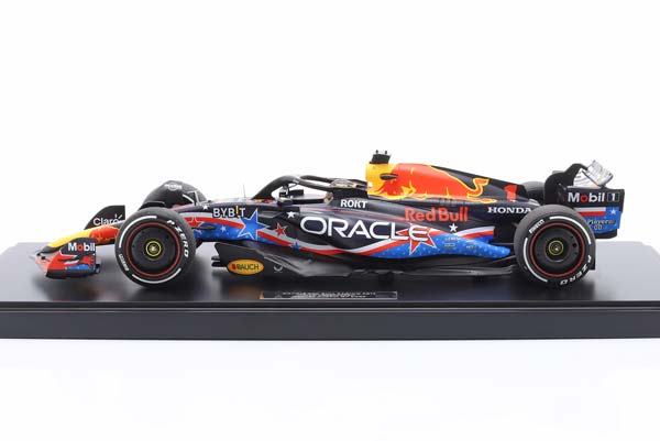 RED BULL RB19 #1 WINNER USA GP FORMULA 1 WORLD CHAMPION 2023 M. VERSTAPPEN / РЕД БУЛЛ RB19 ПОБЕДИТЕЛЬ ГРАН-ПРИ США ФОРМУЛА-1 ЧЕМПИОН МИРА МАКС ФЕРСТАППЕН КРАСНЫЙ — фото 4