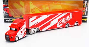 MACK ANTHEM TRUCK EIBACH CAR TRANSPORTER 2020, RED WHITE (ДЛИНА ПРИМЕРНО 25 СМ)