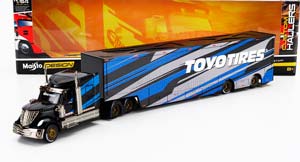MACK ANTHEM TRUCK TOYO TIRES CAR TRANSPORTER 2020, BLACK BLUE SILVER (ДЛИНА ПРИМЕРНО 25 СМ)
