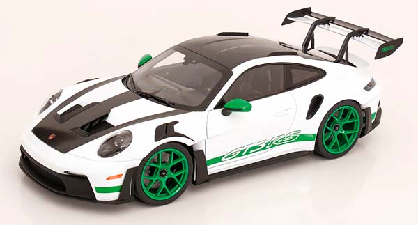 PORSCHE 911 (992) GT3 RS 2022 WHITE / GREEN / ПОРШЕ 911 992 ГТ3 RS БЕЛЫЙ ЗЕЛЕНЫЙ