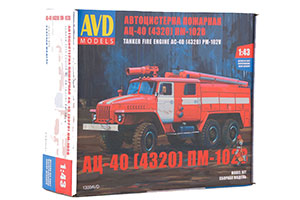 MODEL KIT FIRE PANZER ATS-40 (4320) PM-102V (USSR RUSSIAN) | СБОРНАЯ МОДЕЛЬ ПОЖАРНАЯ ЦИСТЕРНА АЦ-40 (4320) ПМ-102В