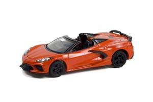 CHEVROLET CORVETTE STINGRAY CONVERTIBLE 2021 SEBRING ORANGE  / ШЕВРОЛЕ КОРВЕТ СКАТ КАБРИОЛЕТ 2021 SEBRING ORANGE (ДЛИНА МОДЕЛИ 6-10 СМ)
