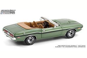 DODGE CHALLENGER R/T CONVERTIBLE 1970 GREEN METALLIC AND DELUXE WHEEL COVERS — фото 2