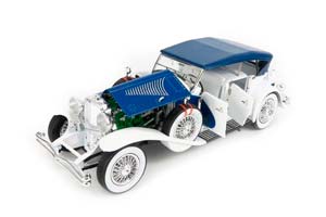 DUESENBERG II SJ LA GRANDE TORPEDO 1930 WHITE/BLUE / ДЮЗЕНБЕРГ II SJ LA GRANDE TORPEDO 1930 БЕЛЫЙ/СИНИЙ