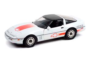 CHEVROLET CORVETTE C4 CHALLENGE RACE CAR 1988 WHITE WITH ORANGE STRIPES