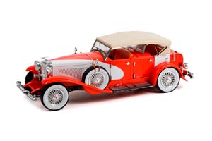 DUESENBERG II SJ LA GRANDE TORPEDO 1930 RED/WHITE / ДЮЗЕНБЕРГ II SJ LA GRANDE TORPEDO 1930 КРАСНО-БЕЛЫЙ