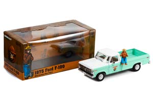 FORD F-100 ПИКАП ONLY YOU CAN PREVENT WILDFIRES C ФИГУРКОЙ МЕДВЕДЯ 1975 FOREST SERVICE GREEN — фото 7