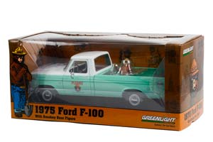 FORD F-100 ПИКАП ONLY YOU CAN PREVENT WILDFIRES C ФИГУРКОЙ МЕДВЕДЯ 1975 FOREST SERVICE GREEN — фото 8