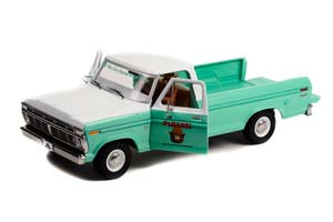FORD F-100 ПИКАП ONLY YOU CAN PREVENT WILDFIRES C ФИГУРКОЙ МЕДВЕДЯ 1975 FOREST SERVICE GREEN — фото 2