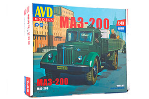 MODEL KIT MAZ-200 ONBOARD (USSR RUSSIAN CAR) | СБОРНАЯ МОДЕЛЬ МАЗ-200 БОРТОВОЙ 