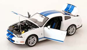 FORD SHELBY GT500 2011 WHITE BLUE — фото 3