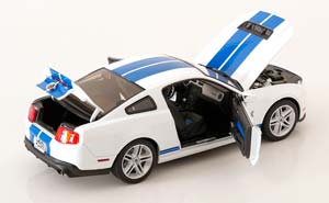 FORD SHELBY GT500 2011 WHITE BLUE — фото 4