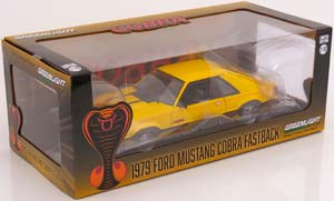 FORD MUSTANG COBRA FASTBACK 1979 BRIGHT YELLOW/BLACK AND RED COBRA HOOD GRAPHICS — фото 4