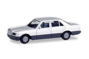 MERCEDES-BENZ S-KLASSE (W126) БЕЛЫЙ (ДЛИНА МОДЕЛИ 3-5 СМ) — фото 1
