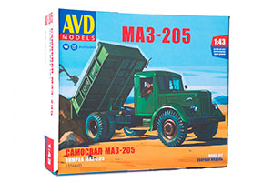 MODEL KIT MAZ-205 DUMP TRUCK (USSR RUSSIAN CAR) | СБОРНАЯ МОДЕЛЬ МАЗ-205 САМОСВАЛ 