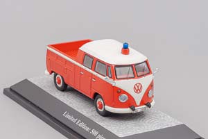 VW VOLKSWAGEN T1 DOKA "FEUERWEHR" 1956, RED — фото 3