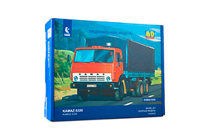 MODEL KIT KAMAZ-5320 ONBOARD WITH TENT (USSR RUSSIAN CAR) | СБОРНАЯ МОДЕЛЬ КАМАЗ-5320 БОРТОВОЙ С ТЕНТОМ 