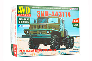 MODEL KIT ZIL-443114 SADDLE TRACTOR (USSR RUSSIAN CAR) | СБОРНАЯ МОДЕЛЬ ЗИЛ-443114 СЕДЕЛЬНЫЙ ТЯГАЧ 