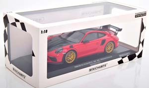 PORSCHE 911 (991 II) GT3 RS WEISSACH PACKAGE WITH GOLD RIMS 2019 RED BLACK — фото 6