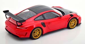 PORSCHE 911 (991 II) GT3 RS WEISSACH PACKAGE WITH GOLD RIMS 2019 RED BLACK — фото 2
