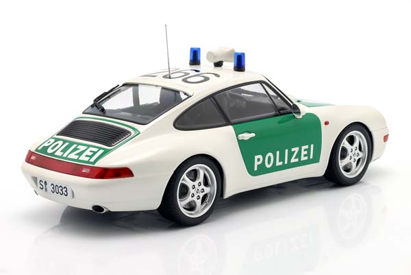 PORSCHE 911 (993) COUPE POLICE STUTTGART 1993 GREEN / WHITE / ПОРШЕ 911 993 КУПЕ ПОЛИЦИЯ СТУТТГАРТ ЗЕЛЕНЫЙ БЕЛЫЙ — фото 2