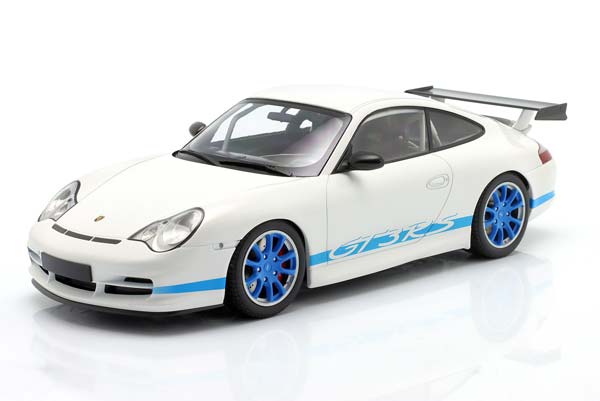 PORSCHE 911 (996) GT3 RS YEAR 2002 WHITE / BLUE / ПОРШЕ 911 996 ГТ3 RS БЕЛЫЙ СИНИЙ