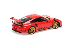 PORSCHE 911 GT3RS (991.2) 2019 RED W/ GOLDEN WHEELS — фото 3