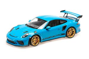 PORSCHE 911 GT3RS (991.2) 2019 BLUE W/ WEISSACH PACKAGE W/ GOLDEN MAGNESIUM WHEELS — фото 3