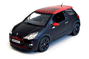 CITROEN DS3 RACING S.LOEB 2012 MATT BLACK WITH RED ROOF — фото 1