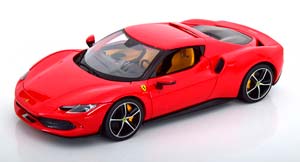 FERRARI 296 GTB HYBRID 830HP V6 2021 - EXCLUSIVE CARMODEL - ROSSO CORSA, RED