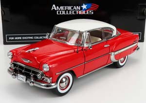 CHEVROLET BEL AIR COUPE 1953, RED WHITE