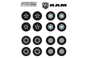 WHEELS WHEEL & TIRE PACKS SERIES 4 4 КОМПЛЕКТА КОЛЕС RAM TRUCKS (ДЛИНА МОДЕЛИ 6-10 СМ) — фото 2