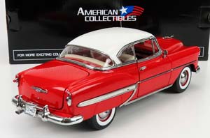 CHEVROLET BEL AIR COUPE 1953, RED WHITE — фото 2