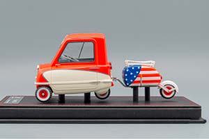 PEEL P50 WITH TRAILER (1964), RED / CREAM — фото 5