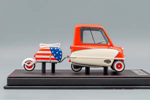 PEEL P50 WITH TRAILER (1964), RED / CREAM — фото 6