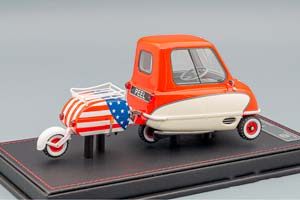 PEEL P50 WITH TRAILER (1964), RED / CREAM — фото 2