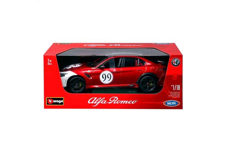 ALFA ROMEO GIULIA GTAM #99 2020 RED WHITE BLACK / АЛЬФА РОМЕО ДЖУЛИЯ GTAM #99 2020 КРАСНЫЙ БЕЛЫЙ ЧЕРНЫЙ — фото 6