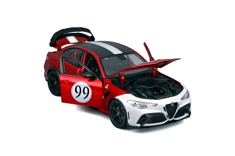 ALFA ROMEO GIULIA GTAM #99 2020 RED WHITE BLACK / АЛЬФА РОМЕО ДЖУЛИЯ GTAM #99 2020 КРАСНЫЙ БЕЛЫЙ ЧЕРНЫЙ — фото 2