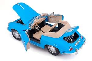 PORSCHE 356B CABRIOLET 1961 BLUE / ПОРШЕ 356 КАБРИОЛЕТ СИНИЙ — фото 3