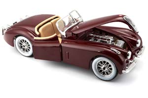 JAGUAR XK 120 ROADSTER 1951 DARK RED / ЯГУАР ХК РОДСТЕР КРАСНЫЙ — фото 4