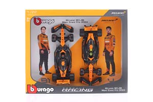 2-CAR SET NORRIS #4 & PIASTRI #81 MCLAREN MCL38 MIAMI GP FORMULA 1 2024 / 2-CAR СЕТ НОРРИС ПИАСТРИ МАКЛАРЕН MCL38 МИАМИ ГРАН-ПРИ ФОРМУЛА-1