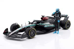 MERCEDES-AMG F1 W15 #63 FORMULA 1 2024 WITH FIGURE GEORGE RUSSELL / МЕРСЕДЕС-АМГ ФОРМУЛА-1 W15 ФИГУРКА ДЖОРДЖ РАССЕЛЛ