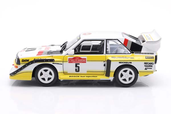 AUDI SPORT QUATTRO S1 E2 #5 WINNER RALLYE SANREMO 1985 RÖHRL, GEISTDÖRFER / АУДИ СПОРТ КВАТТРО S1 E2 ПОБЕДИТЕЛЬ РАЛЛИ САНРЕМО РЁРЛ ГАЙСТДЁРФЕР — фото 4