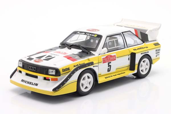 AUDI SPORT QUATTRO S1 E2 #5 WINNER RALLYE SANREMO 1985 RÖHRL, GEISTDÖRFER / АУДИ СПОРТ КВАТТРО S1 E2 ПОБЕДИТЕЛЬ РАЛЛИ САНРЕМО РЁРЛ ГАЙСТДЁРФЕР