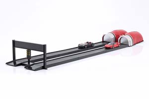 FERRARI RACING LAUNCHER WITH TWO MODEL CARS AND ACCESORIES / ФЕРРАРИ ЛАУНЧЕР ТВО МОДЕЛЕЙ АККЕСОРИЕС