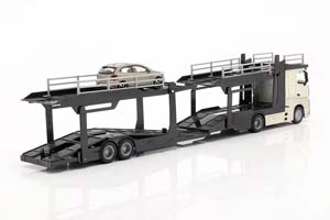 MERCEDES-BENZ ACTROS CAR TRANSPORTER WITH VW POLO GTI GOLD / МЕРСЕДЕС-БЕНЦ АКТРОС КАР ТРАНСПОРТЕР ФОЛЬКСВАГЕН ПОЛО ГТИ ЗОЛОТОЙ — фото 2